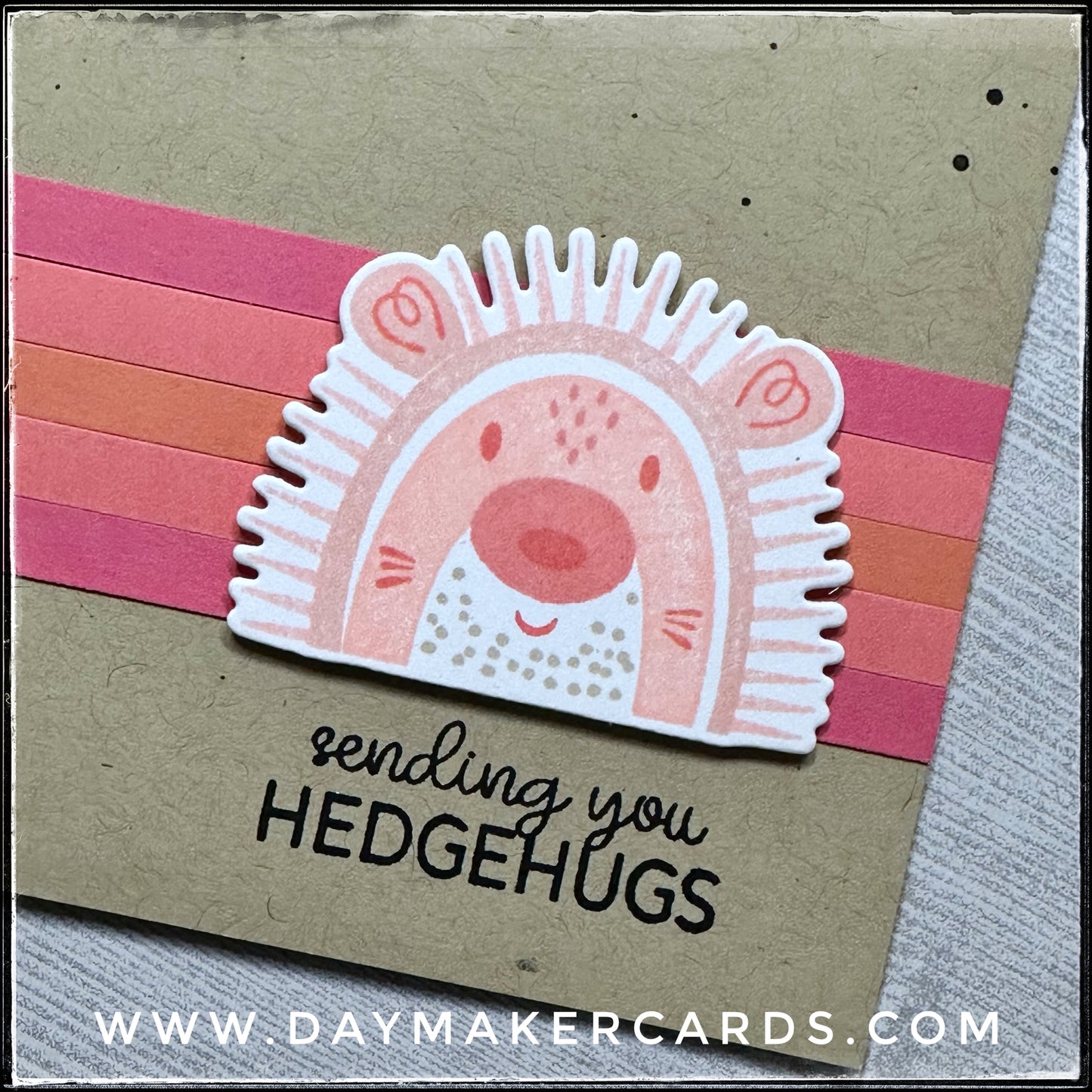 Sending You Hedgehugs Handmade Card