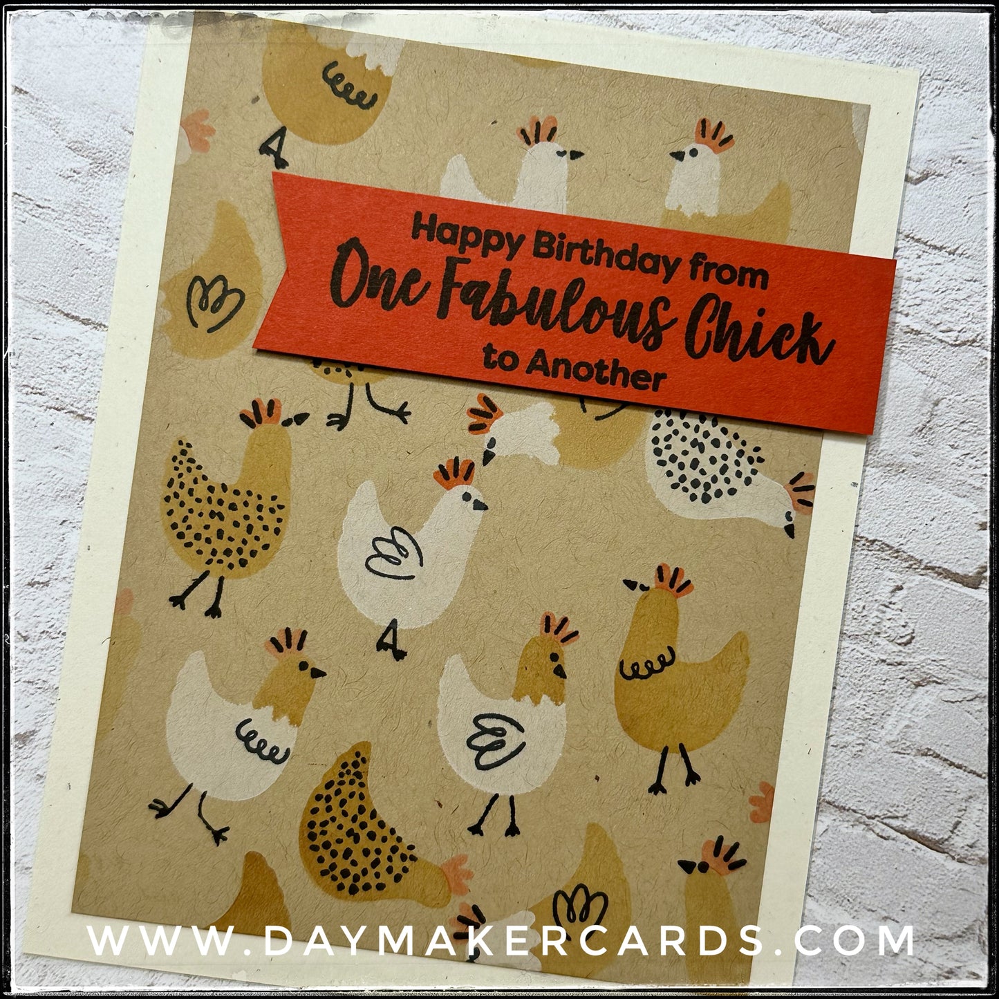 One Fabulous Chick Handmade Card