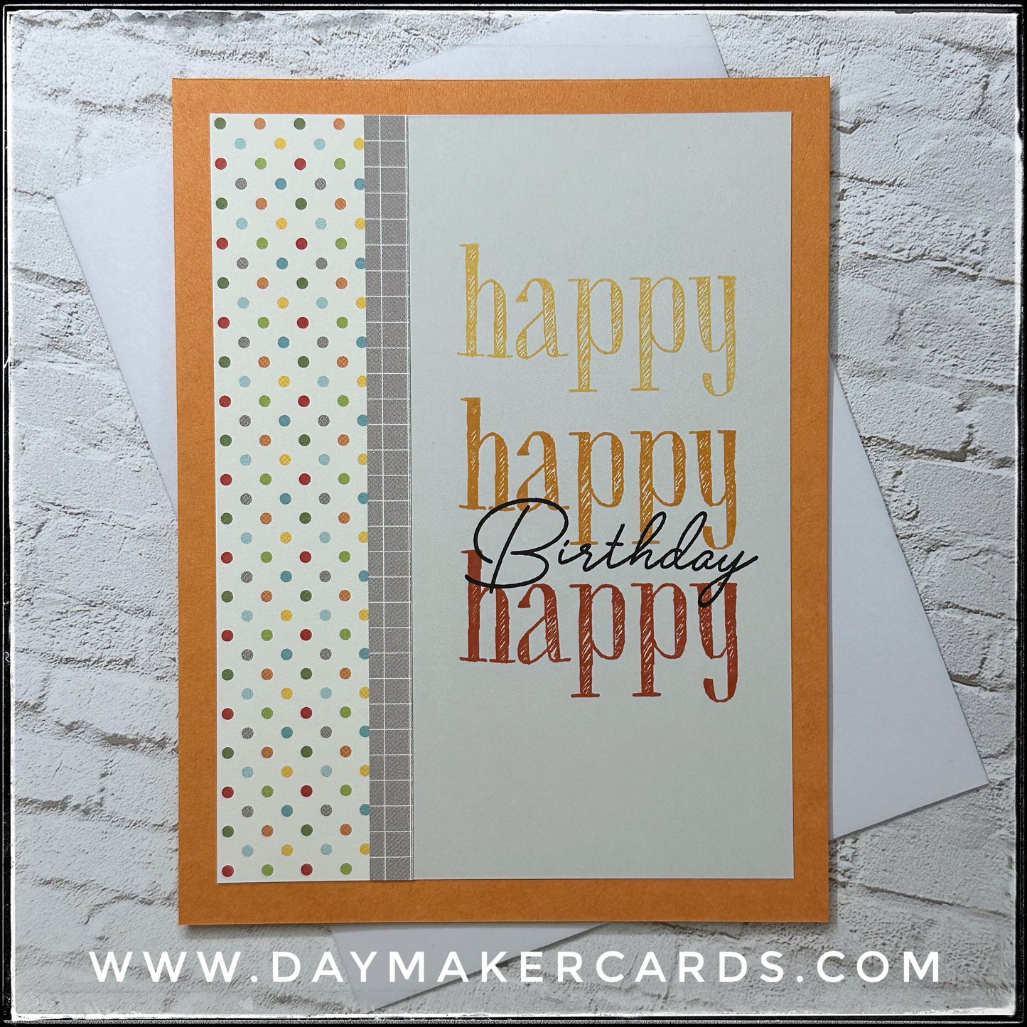 Set - Happy Happy Happy Birthday Handmade Cards