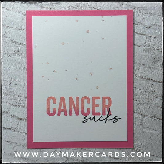 Cancer Sucks Handmade Card