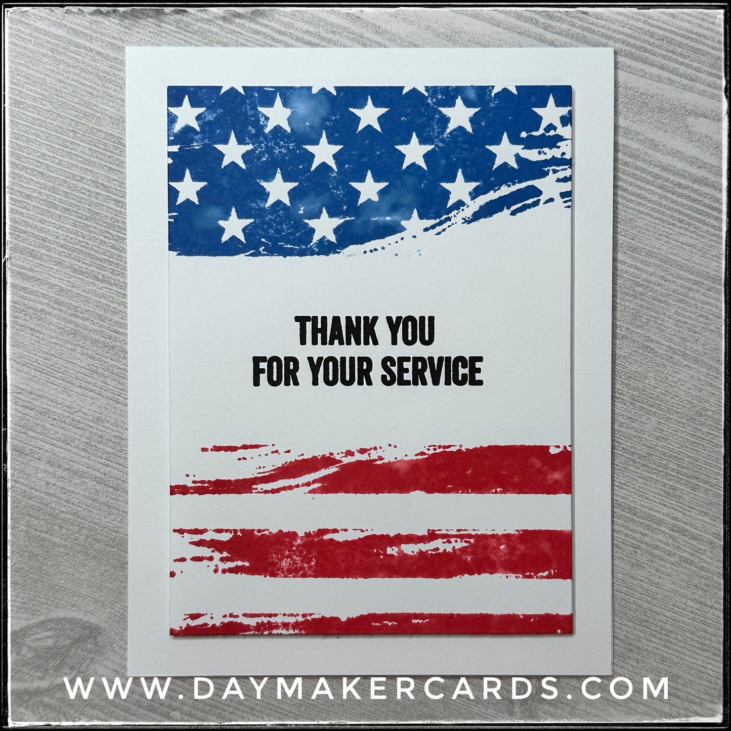Thank You For Your Service Handmade Card