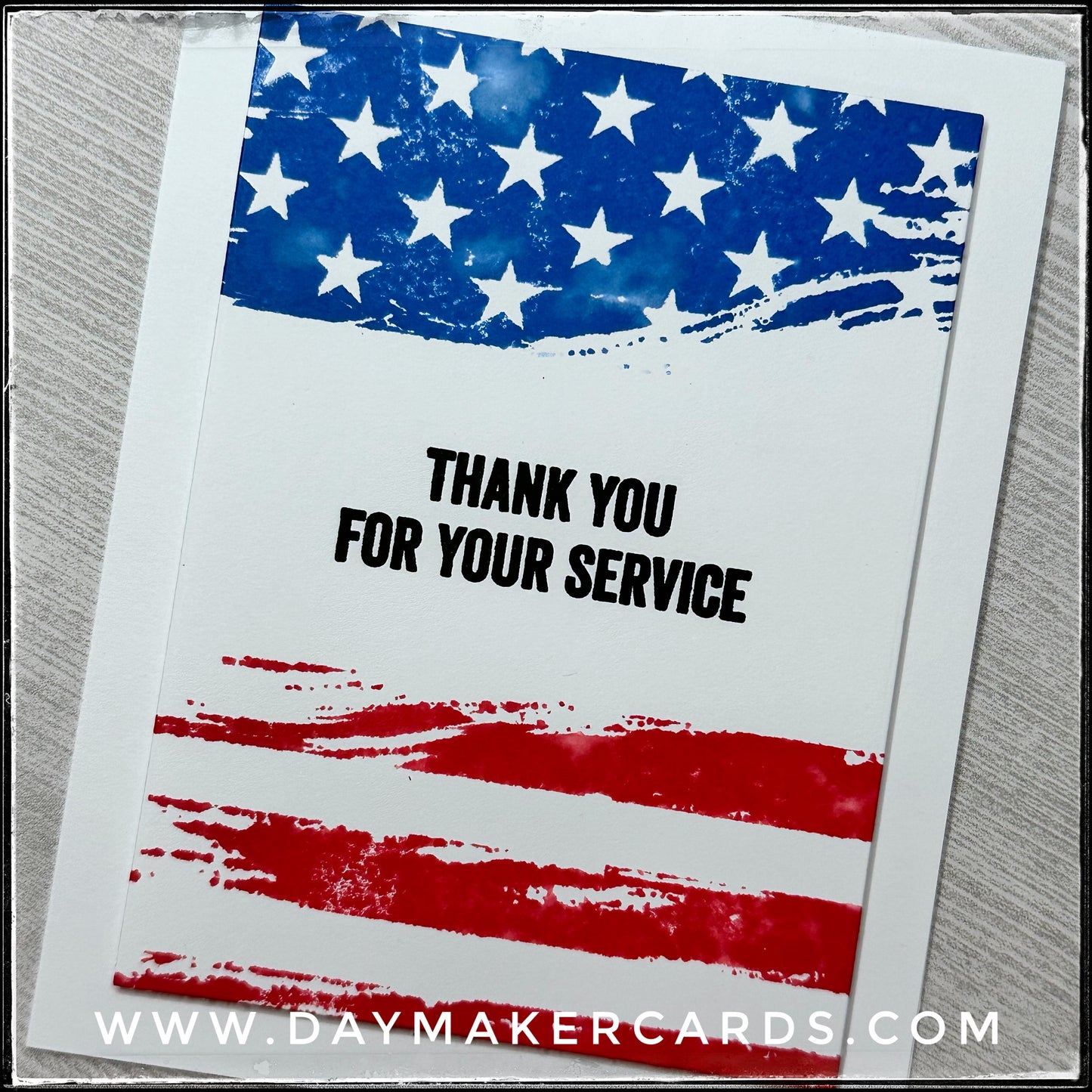 Thank You For Your Service Handmade Card