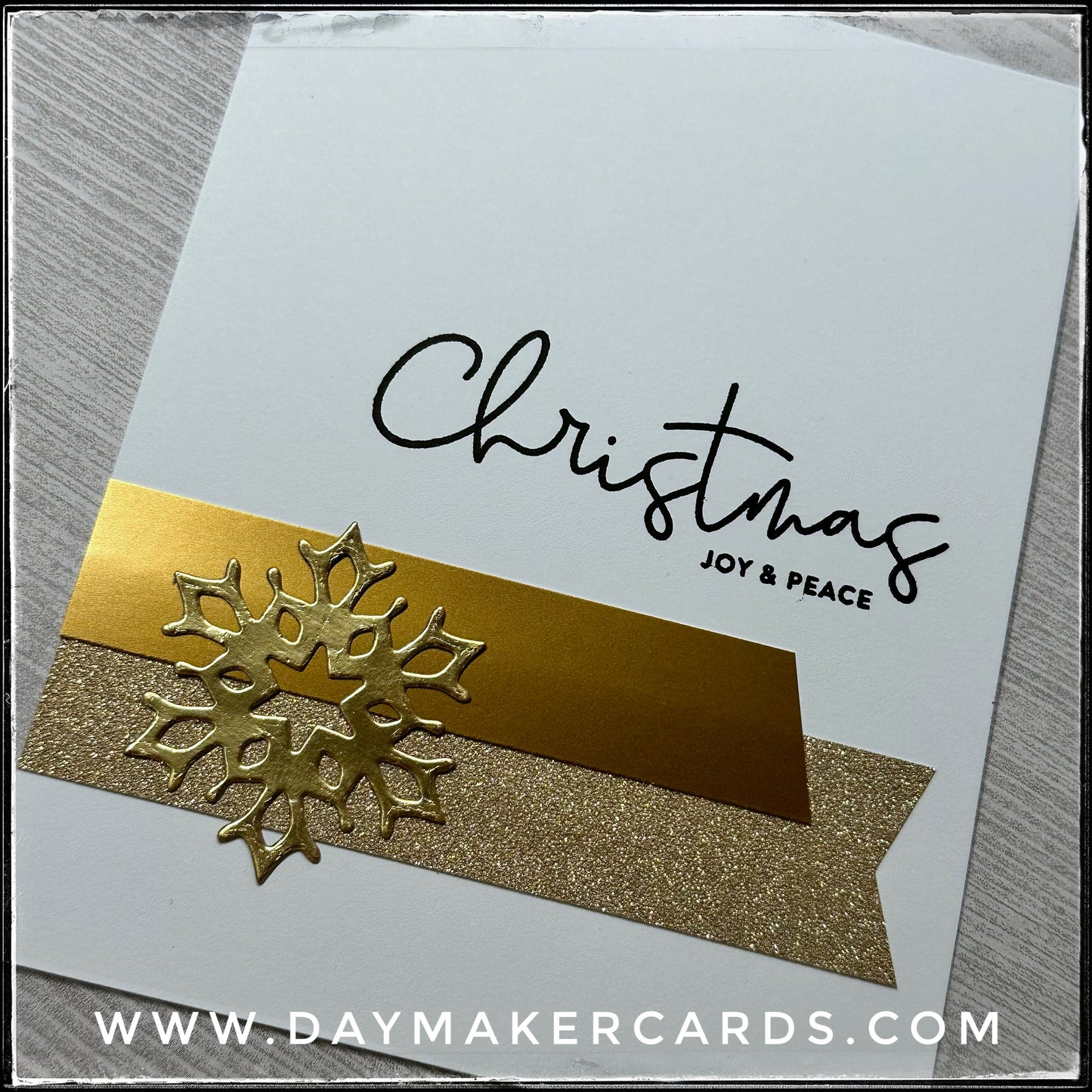 Set - Gold Snowflake Handmade Cards