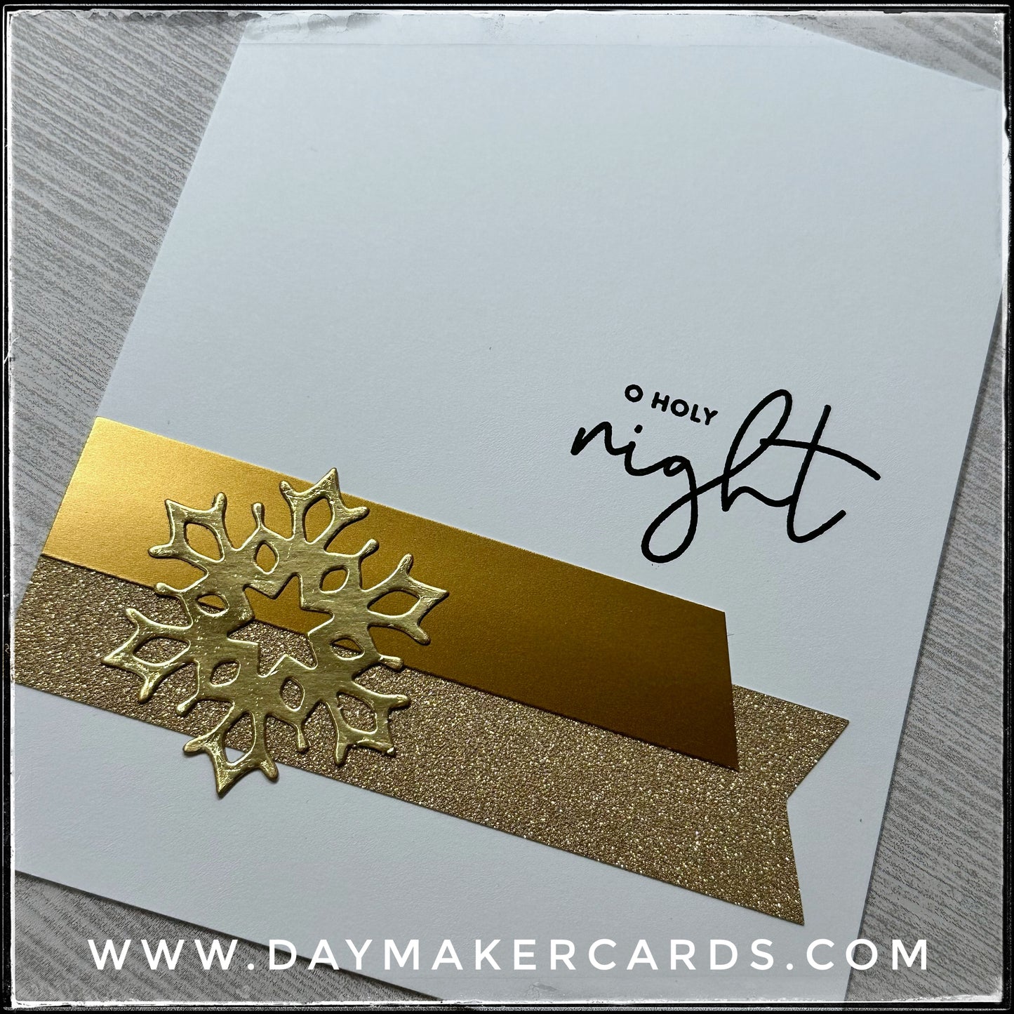 Set - Gold Snowflake Handmade Cards