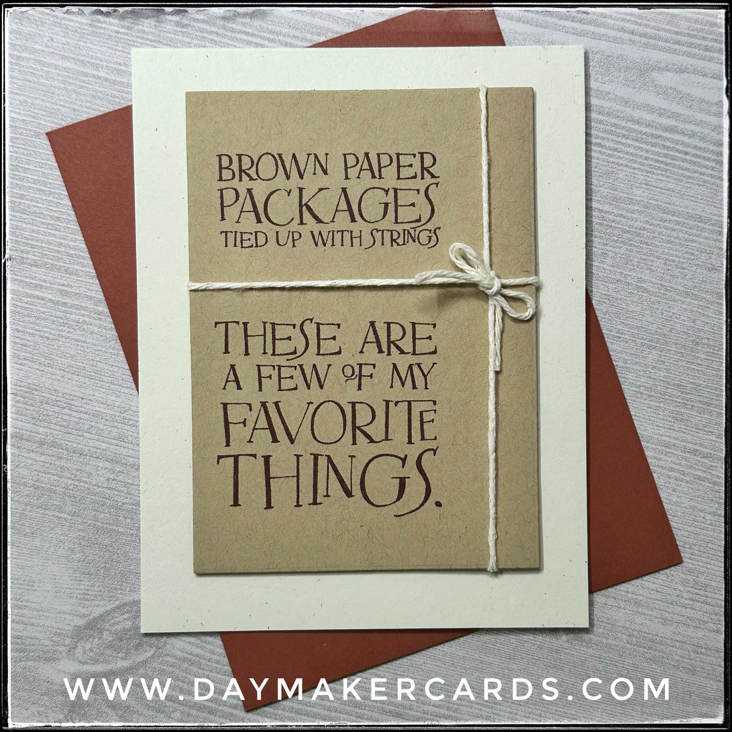 Brown Paper Packages Handmade Card