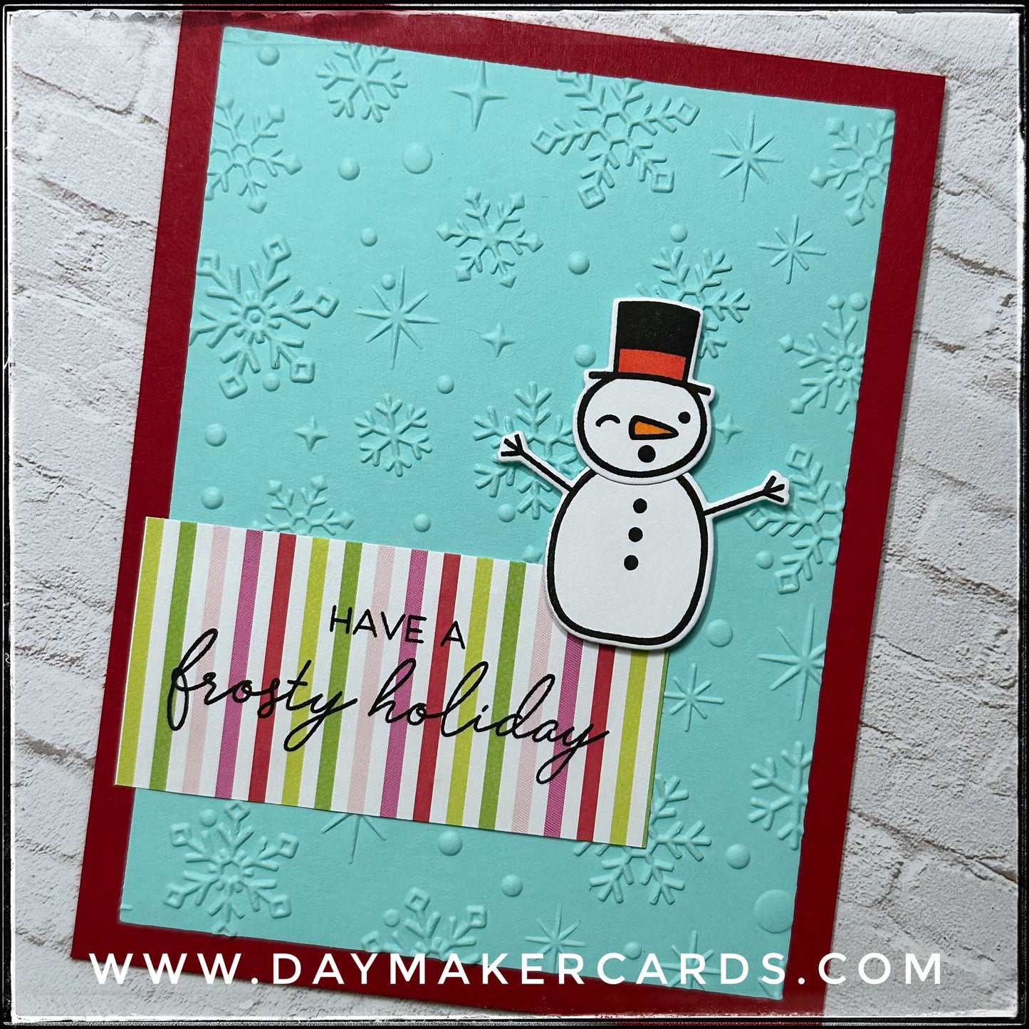 Snowman Frosty Holidays Handmade Card