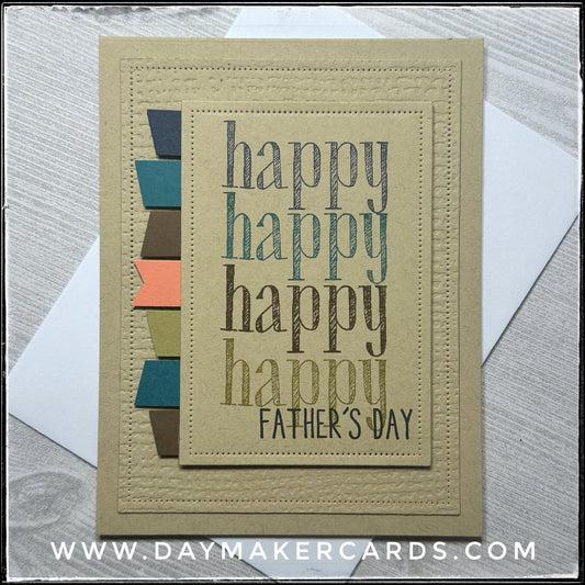 Happy Happy Father's Day Handmade Card