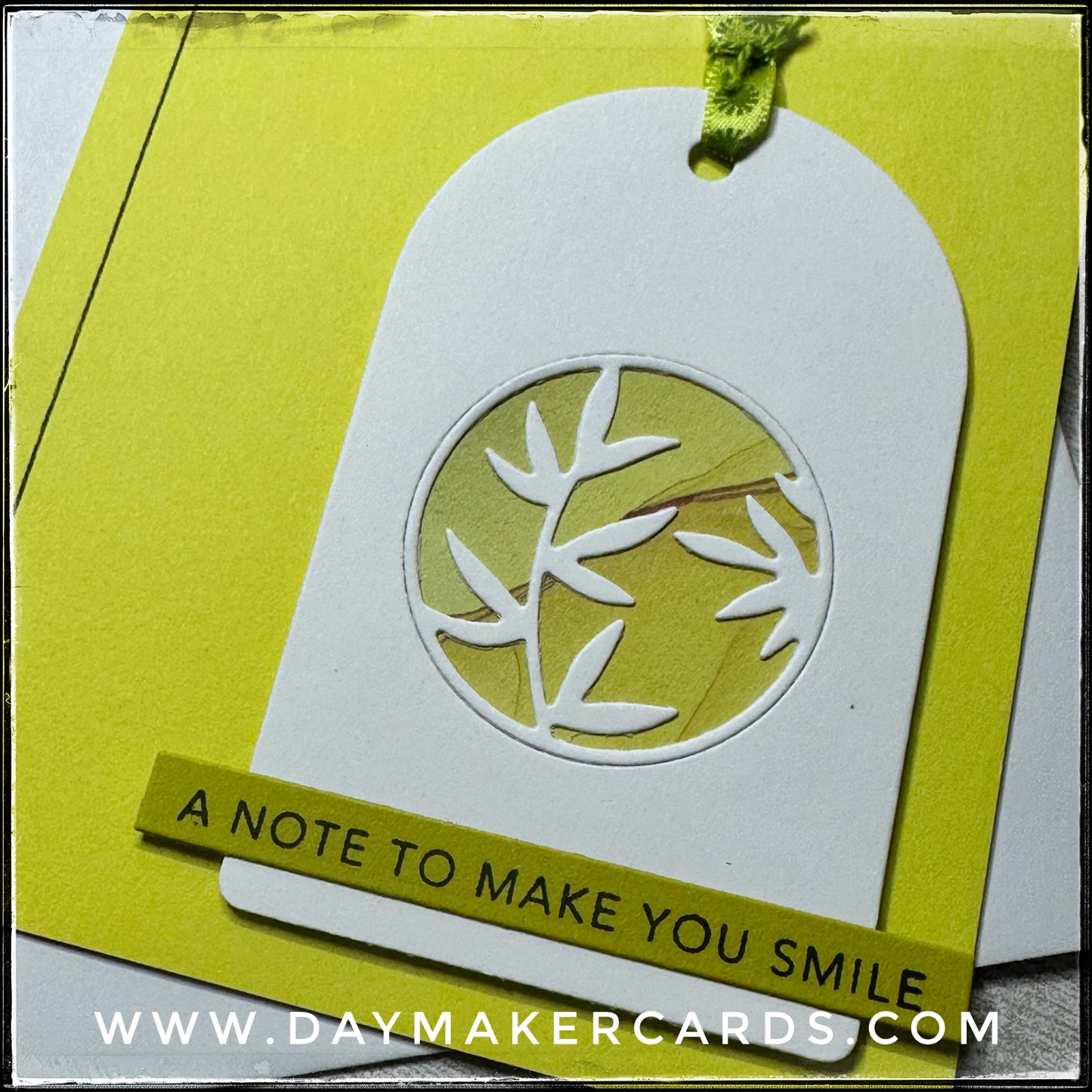 Make You Smile Floral Tag Handmade Card