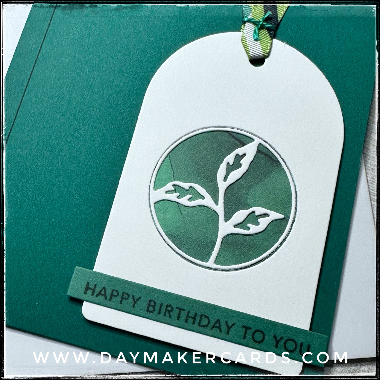 Happy Birthday Floral Tag Handmade Card