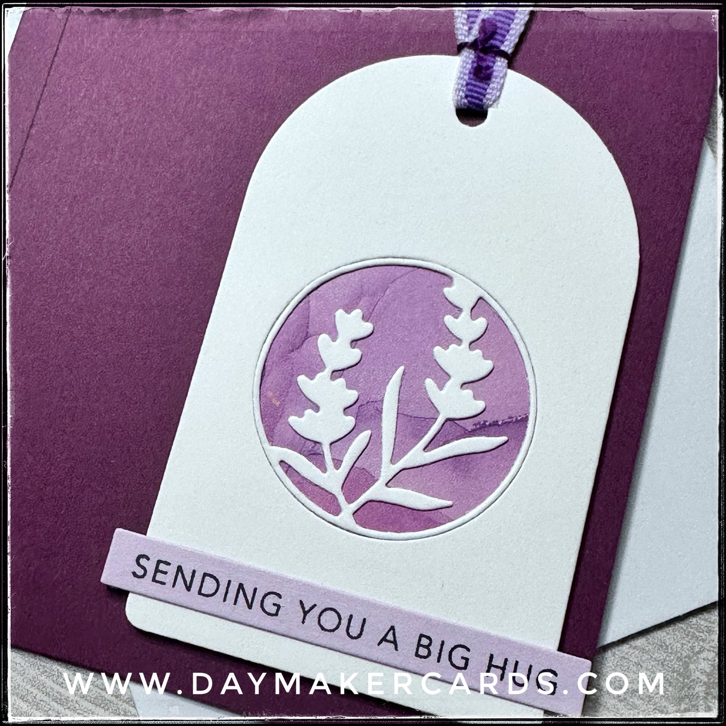 Big Hug Floral Tag Handmade Card