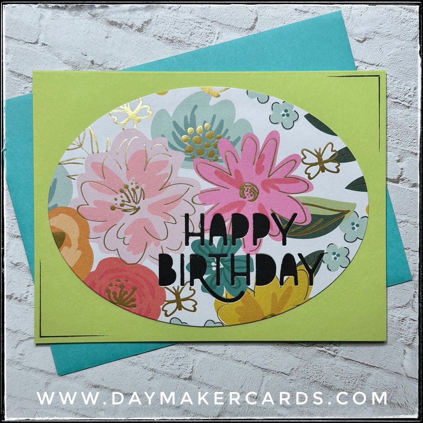 Happy Birthday Gold Foil Handmade Card