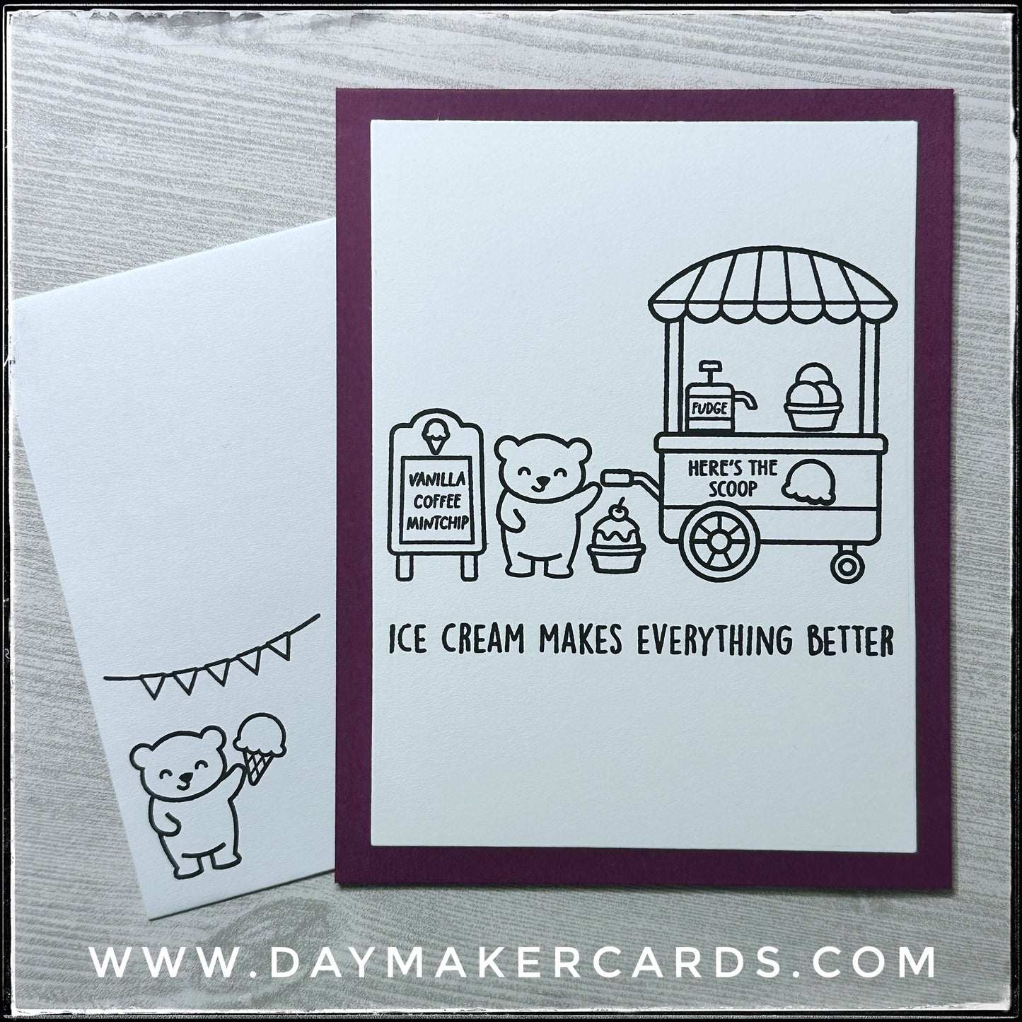 Ice Cream Makes Everything Better Handmade Card
