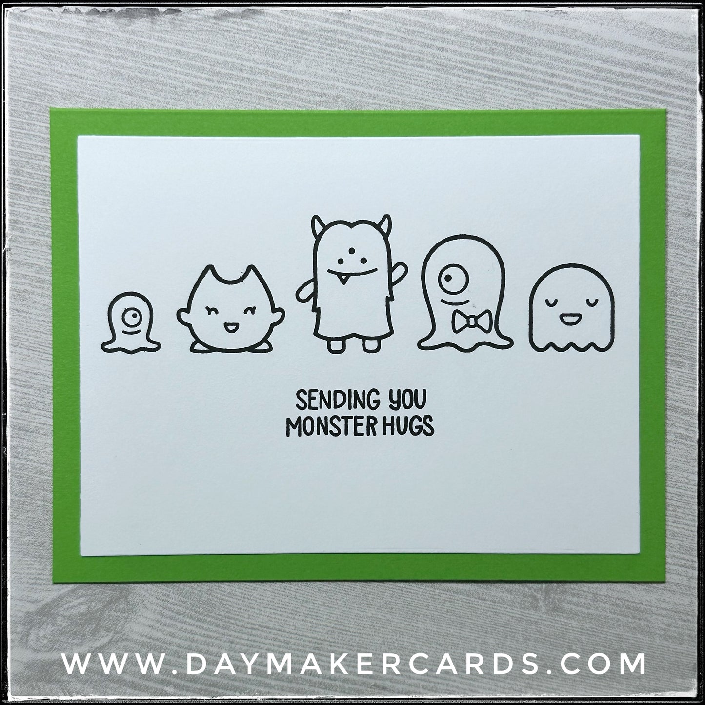 Monster Hugs Handmade Card