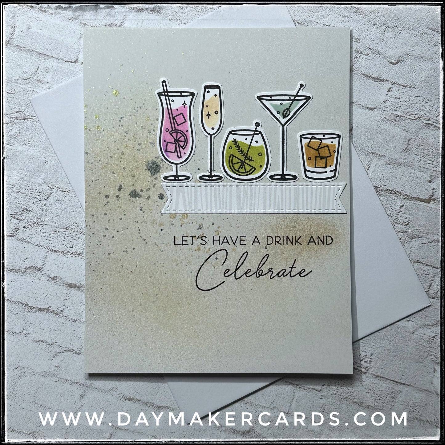 Let's Have A Drink Handmade Card