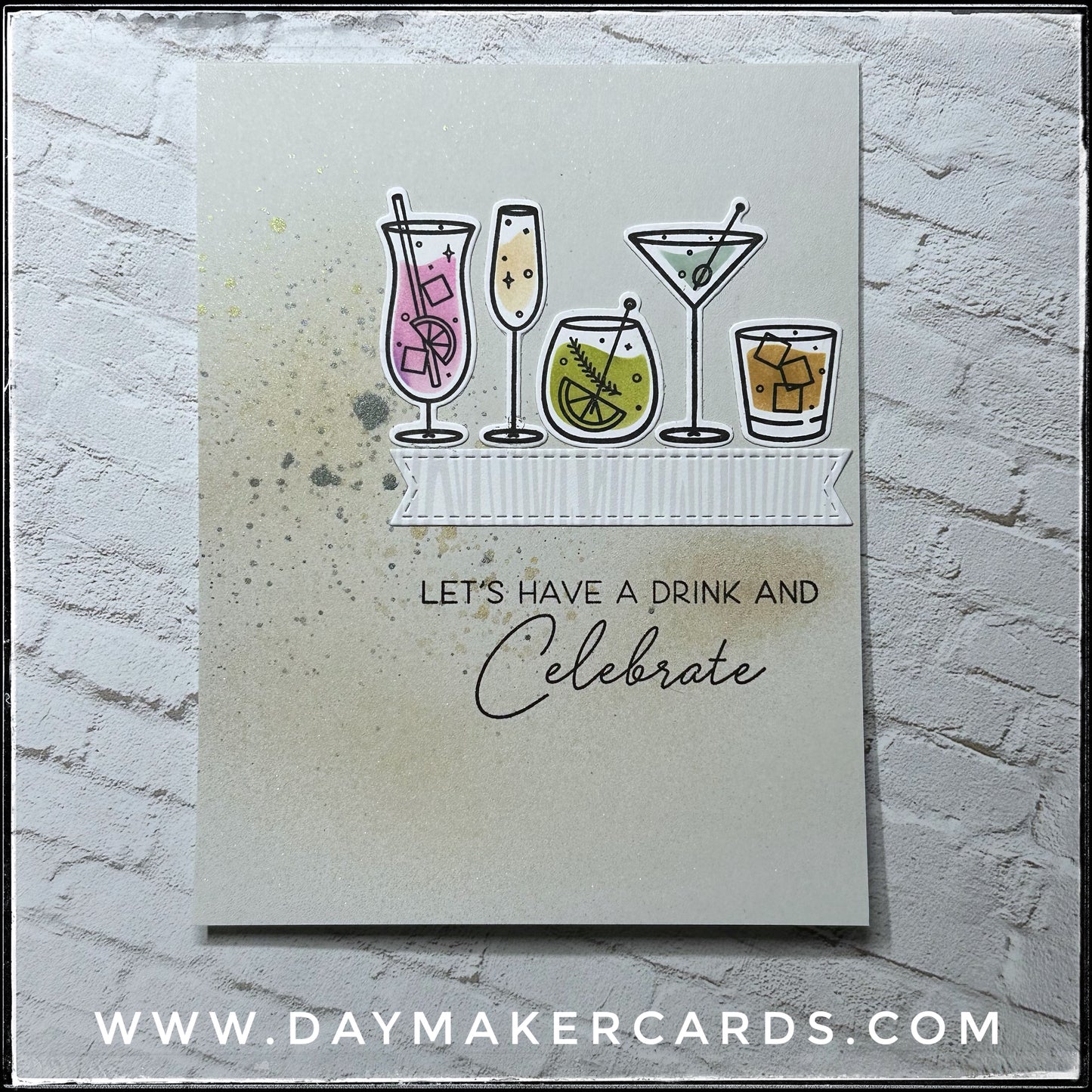 Let's Have A Drink Handmade Card