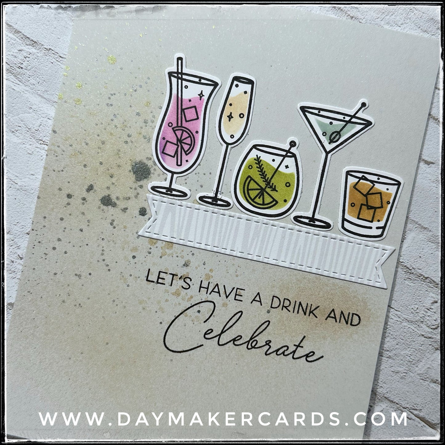 Let's Have A Drink Handmade Card