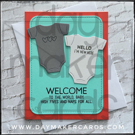Welcome To The World Baby Handmade Card