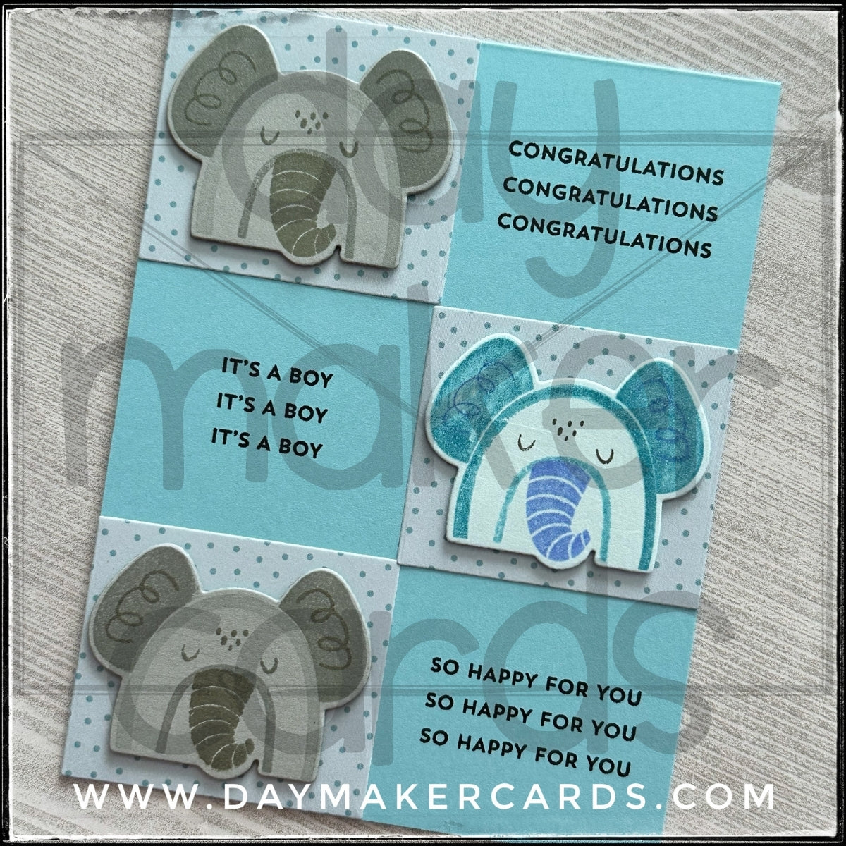 Congratulations It's A Boy Handmade Card