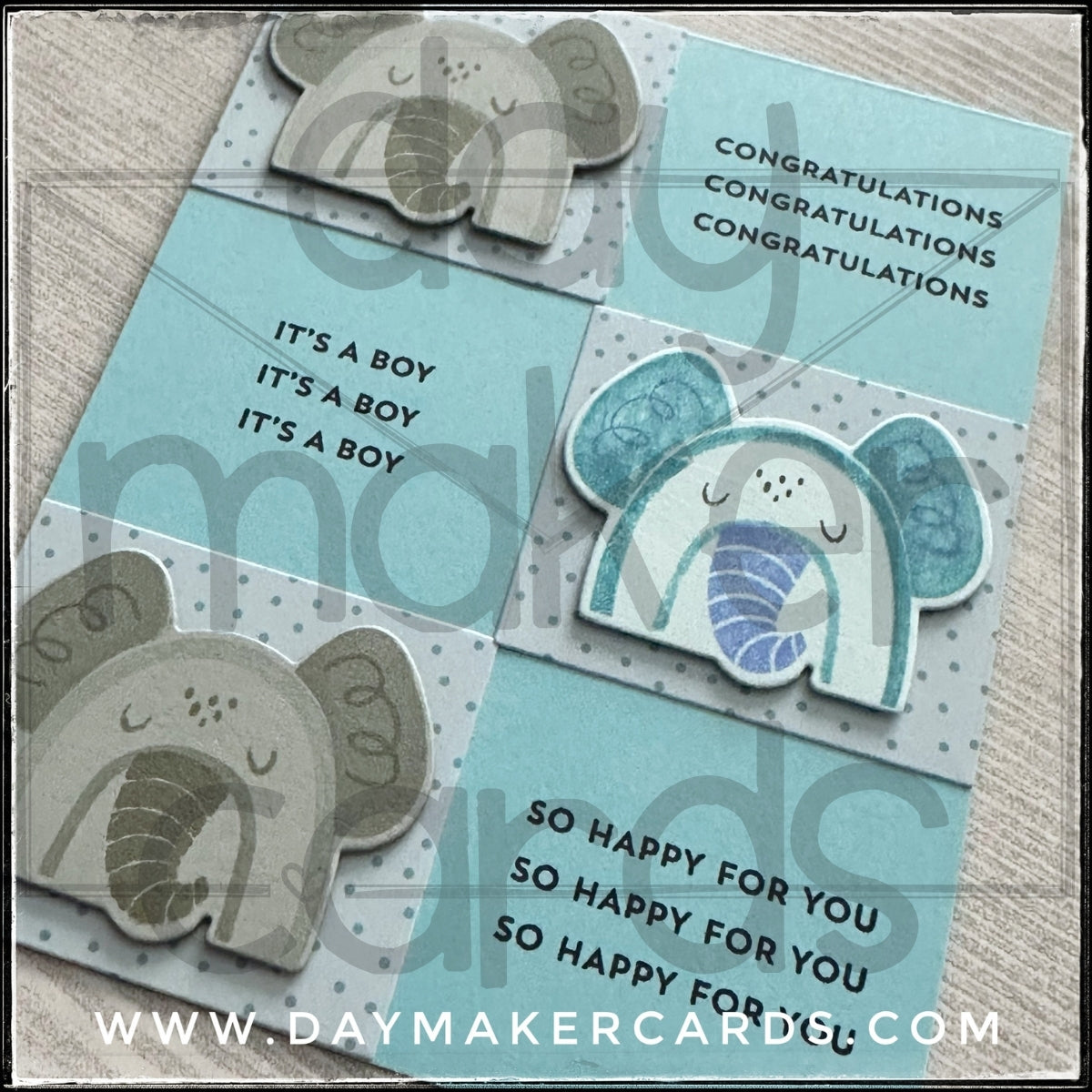 Congratulations It's A Boy Handmade Card