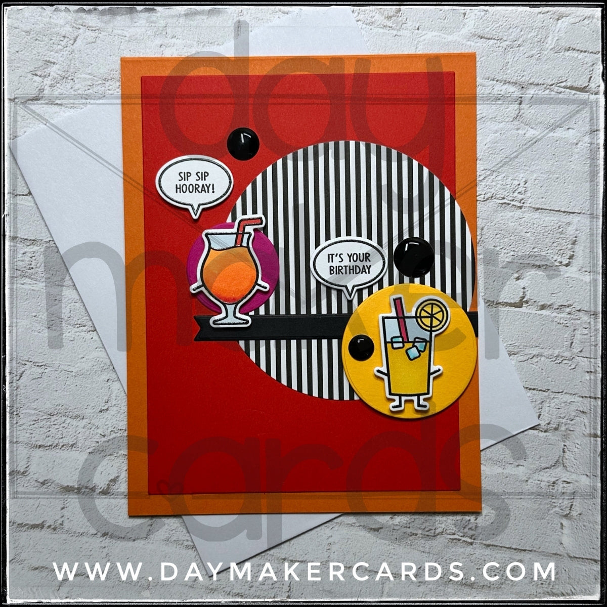 Sip Sip Hooray! Handmade Card