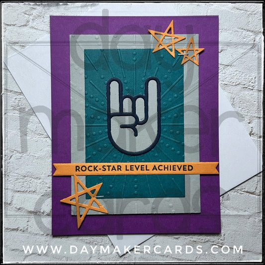Rock Star Level Handmade Card