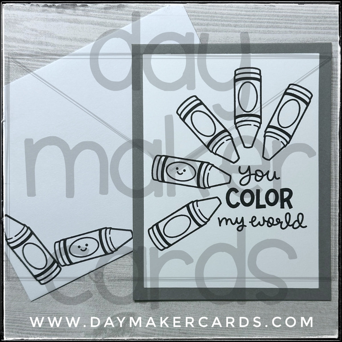 You Color My World Handmade Card