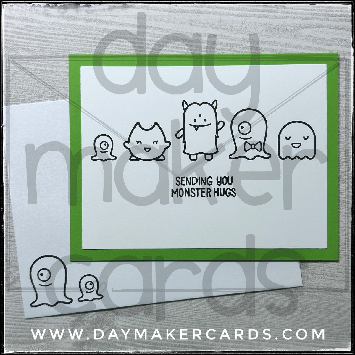 Monster Hugs Handmade Card