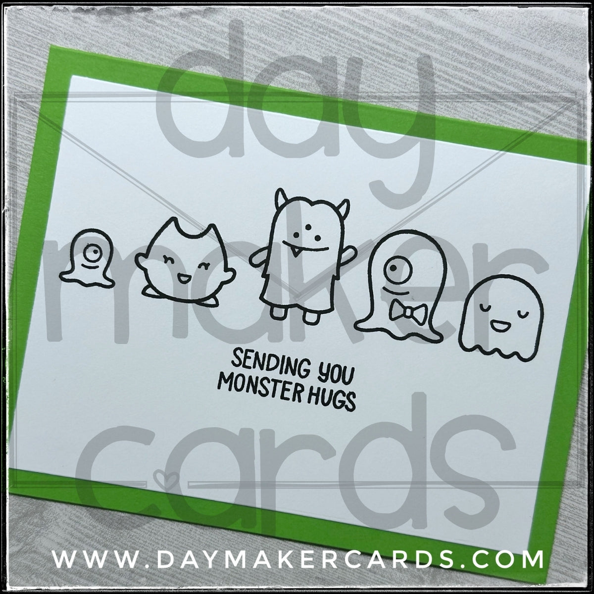 Monster Hugs Handmade Card