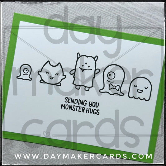 Monster Hugs Handmade Card