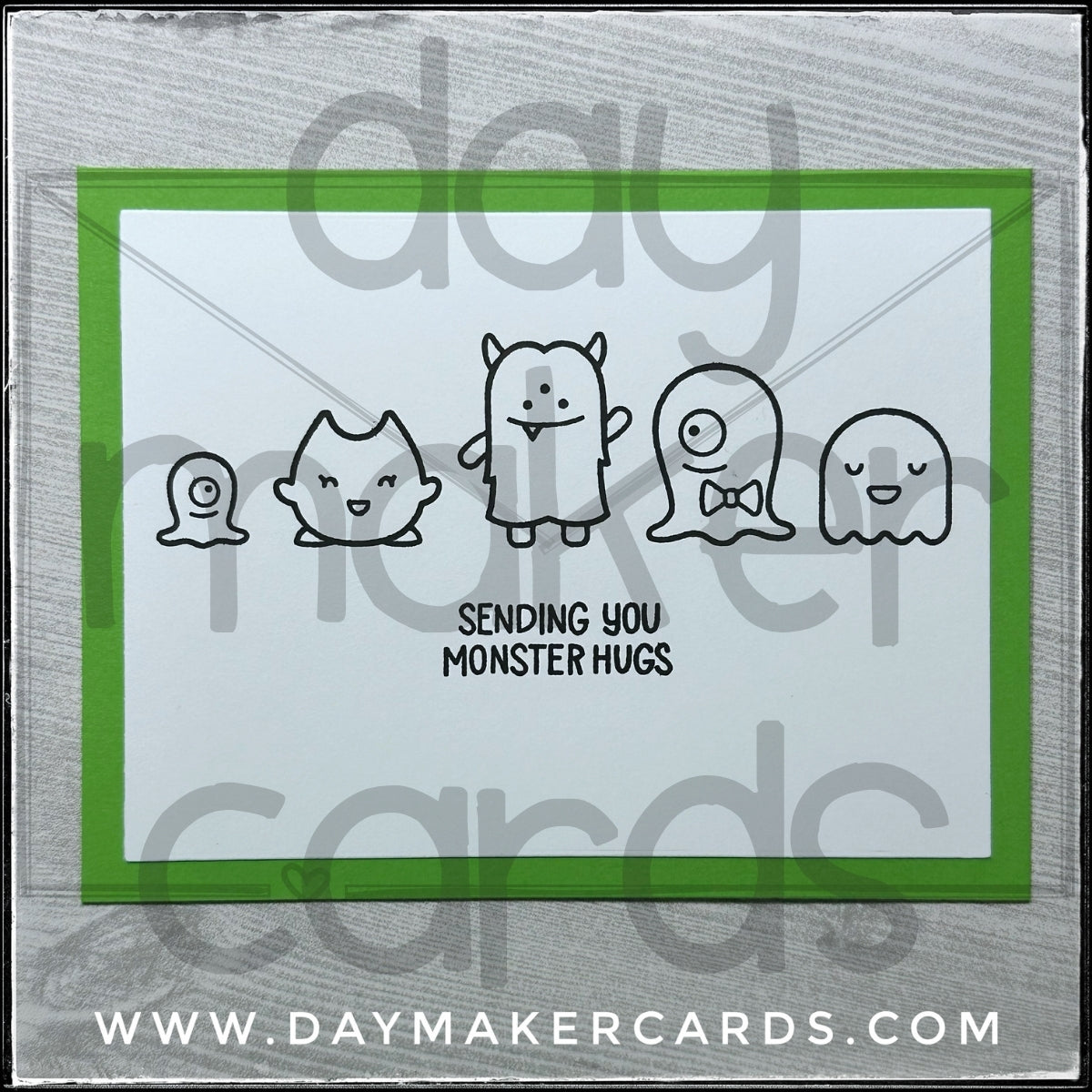 Monster Hugs Handmade Card