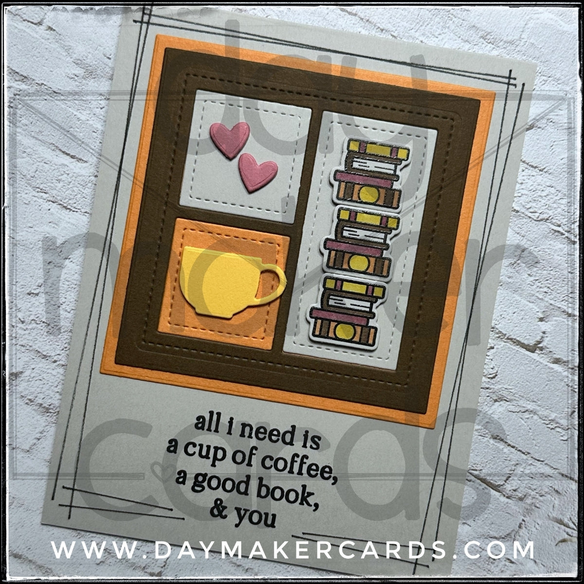 Coffee, Good Book & You Handmade Card