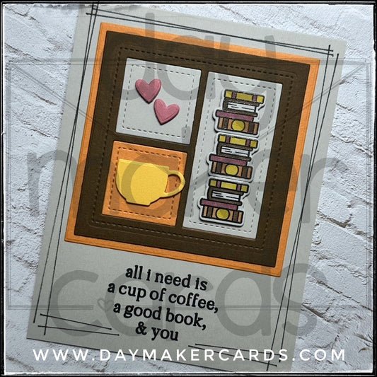 Coffee, Good Book & You Handmade Card