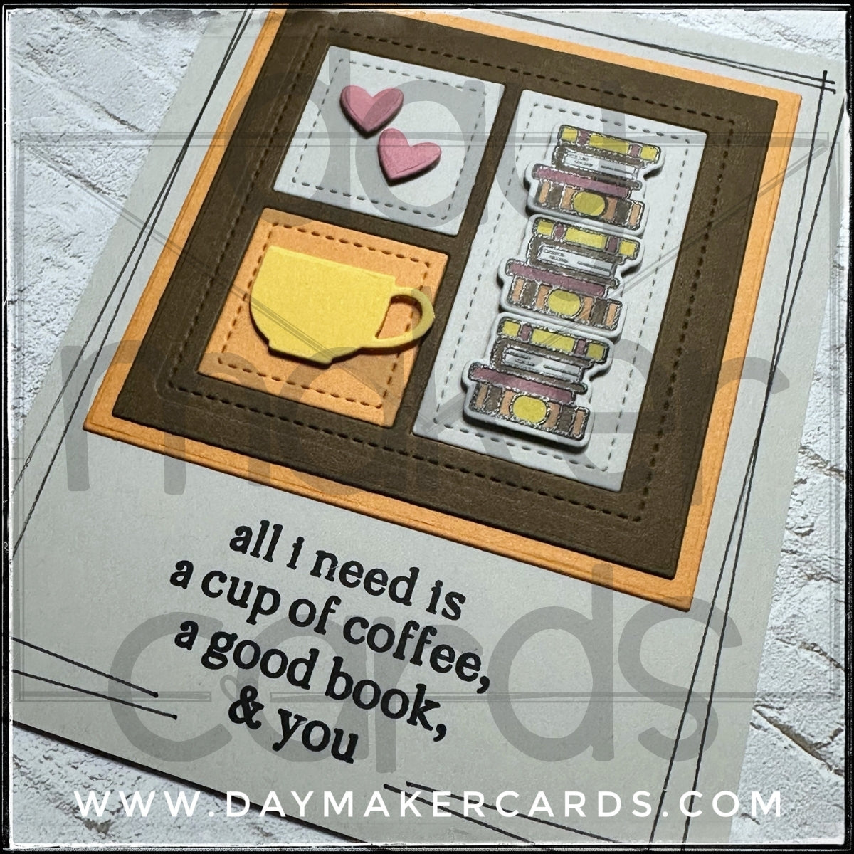 Coffee, Good Book & You Handmade Card