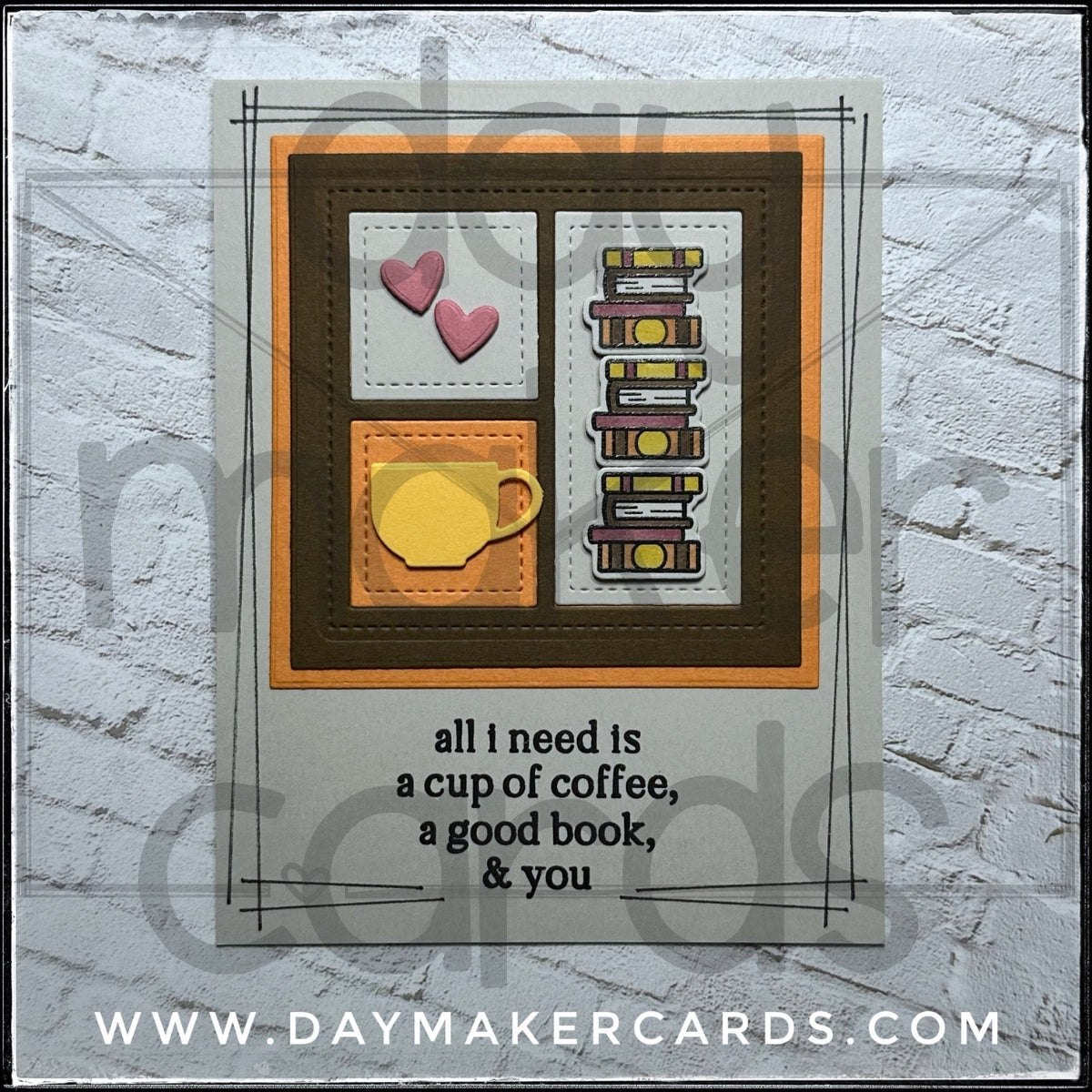 Coffee, Good Book & You Handmade Card