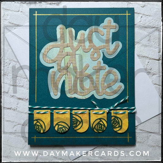 Just A Note Handmade Card