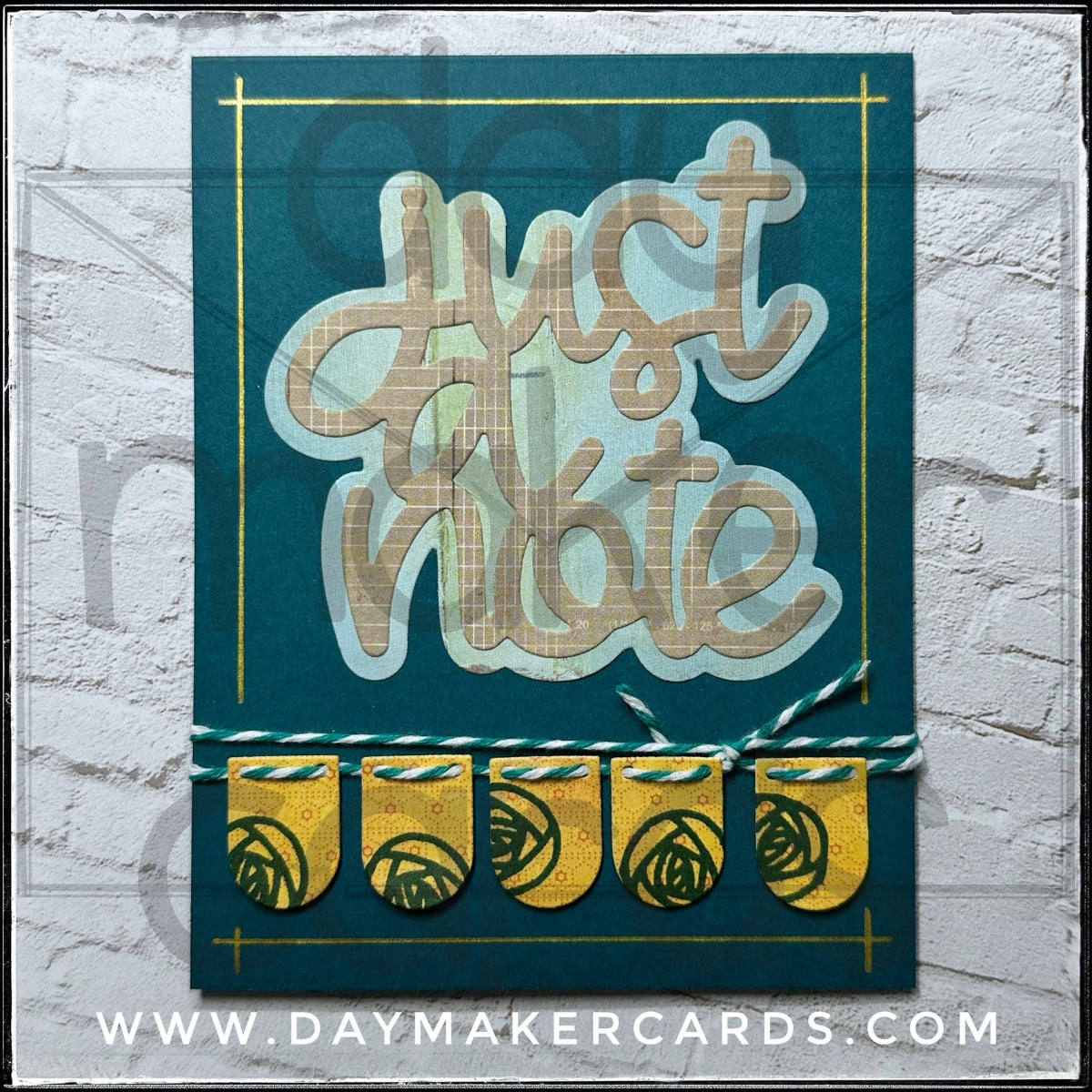 Just A Note Handmade Card