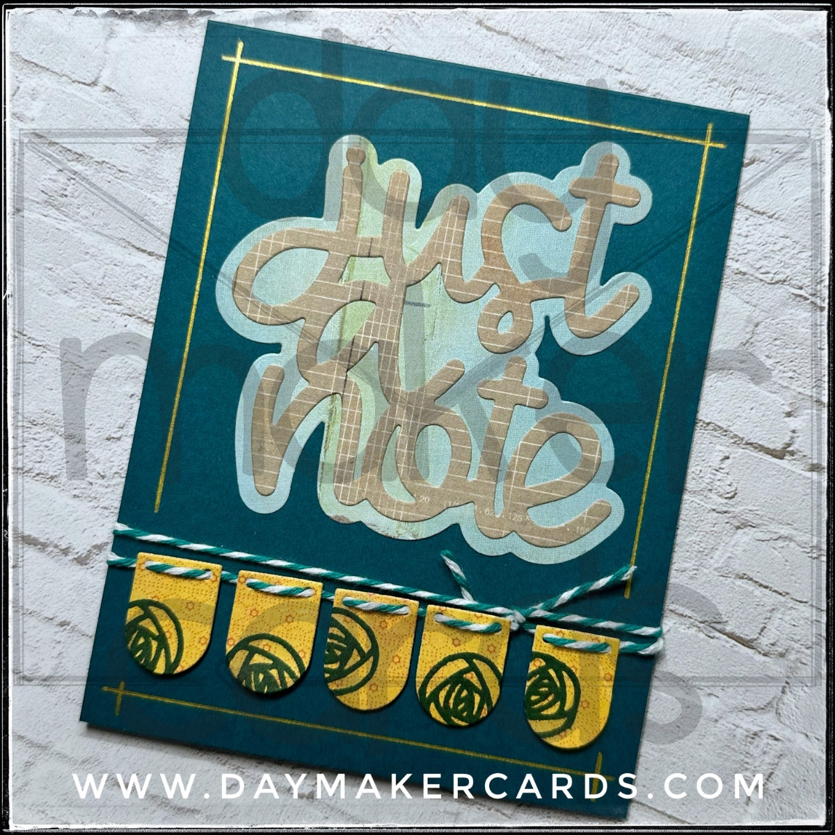 Just A Note Handmade Card