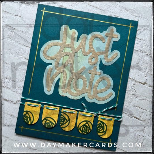 Just A Note Handmade Card