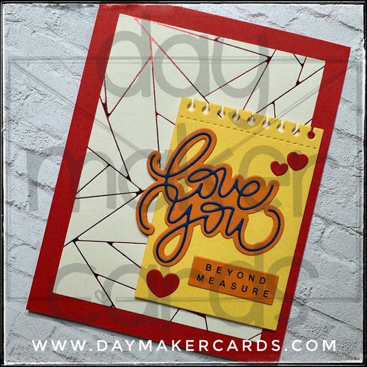 Love You Beyond Measure Handmade Card