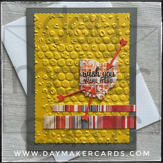 Wish You Were Here [Ohio] Handmade Card