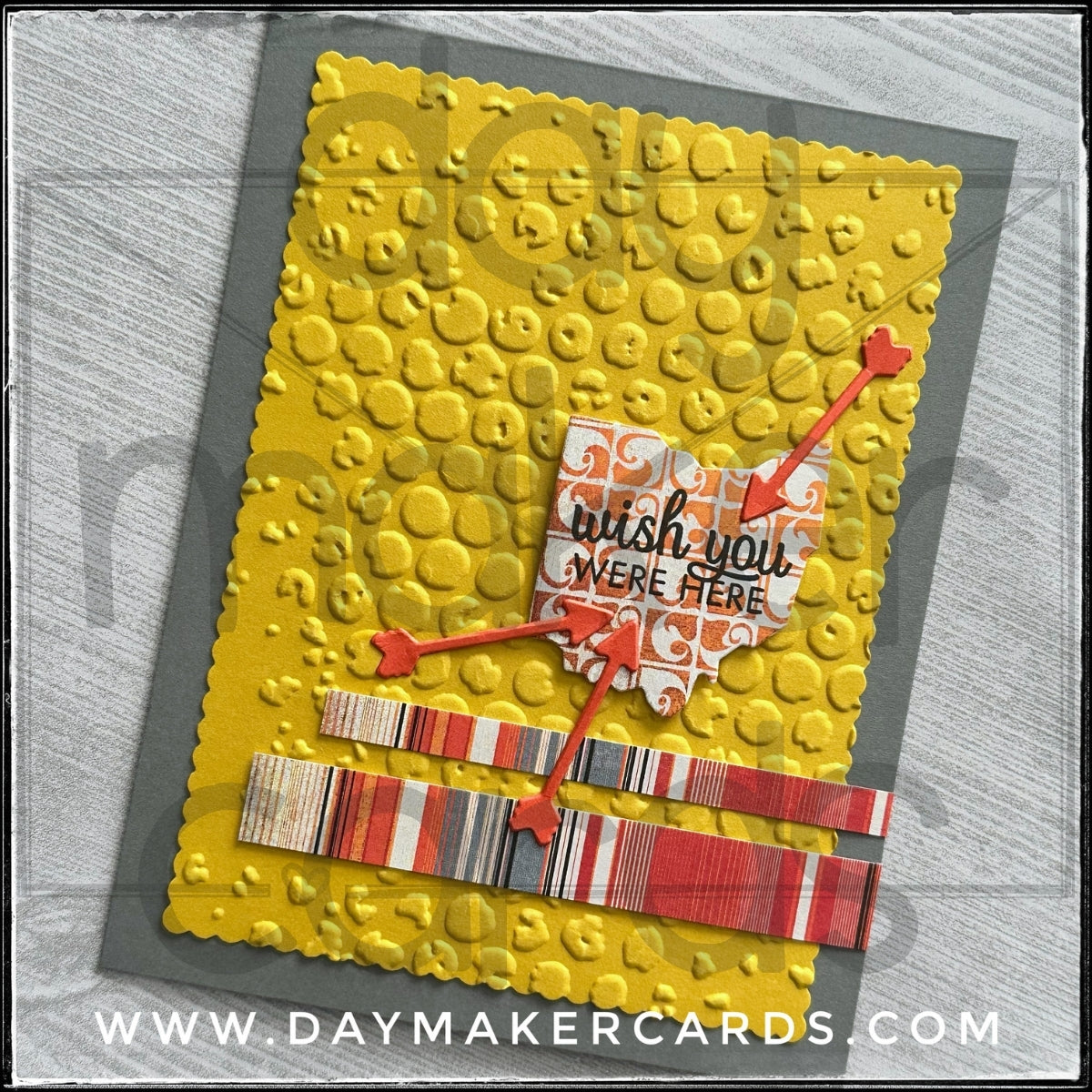 Wish You Were Here [Ohio] Handmade Card
