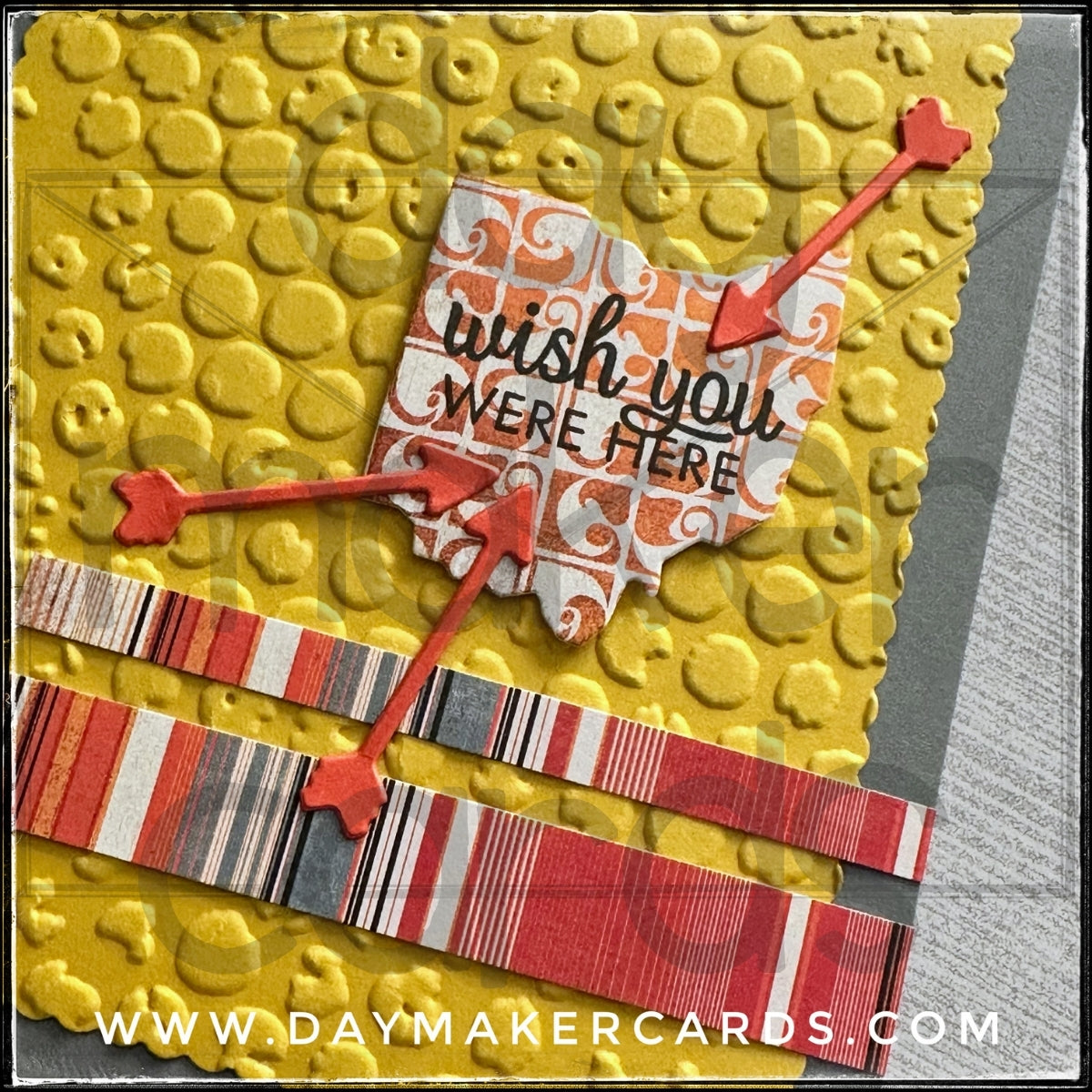 Wish You Were Here [Ohio] Handmade Card