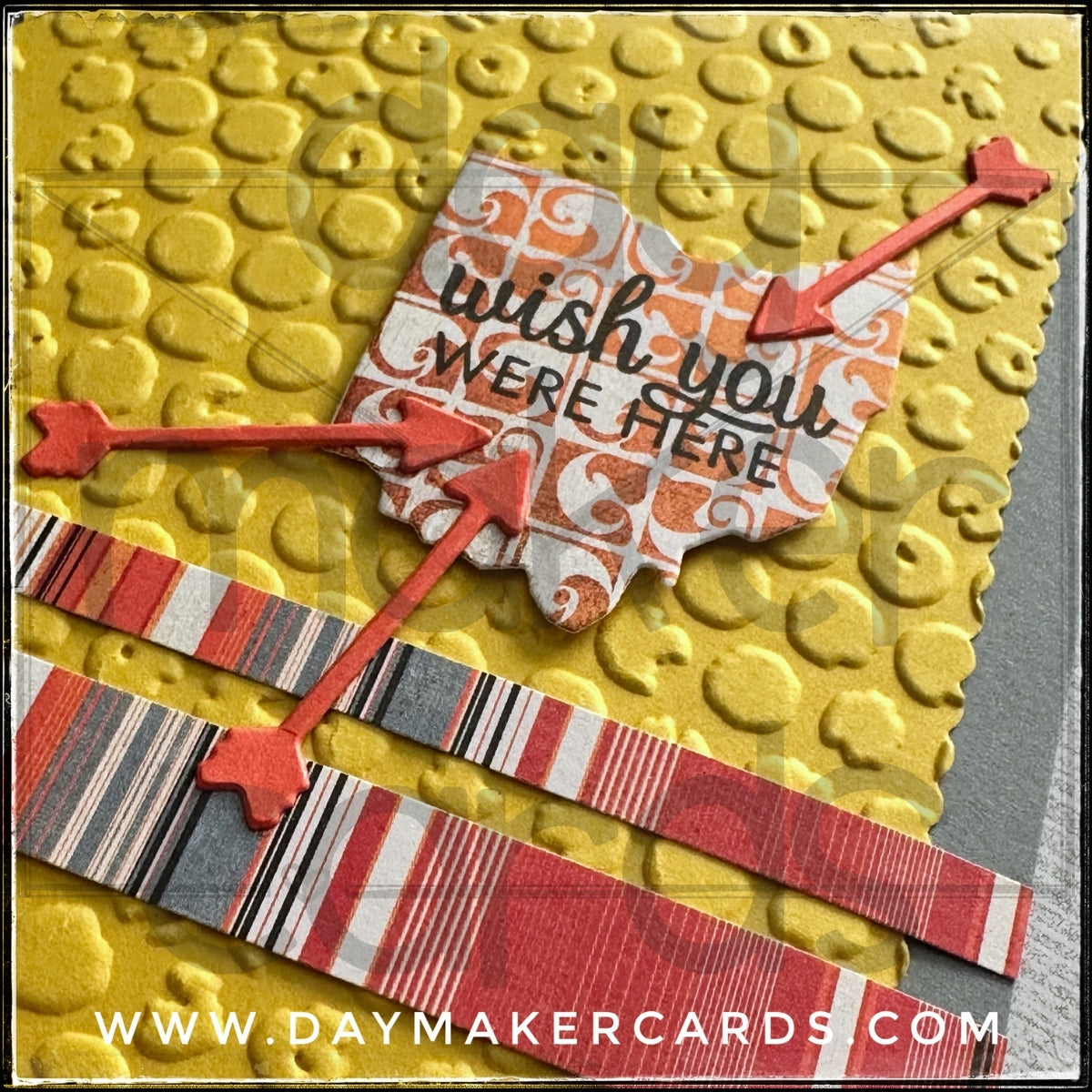 Wish You Were Here [Ohio] Handmade Card