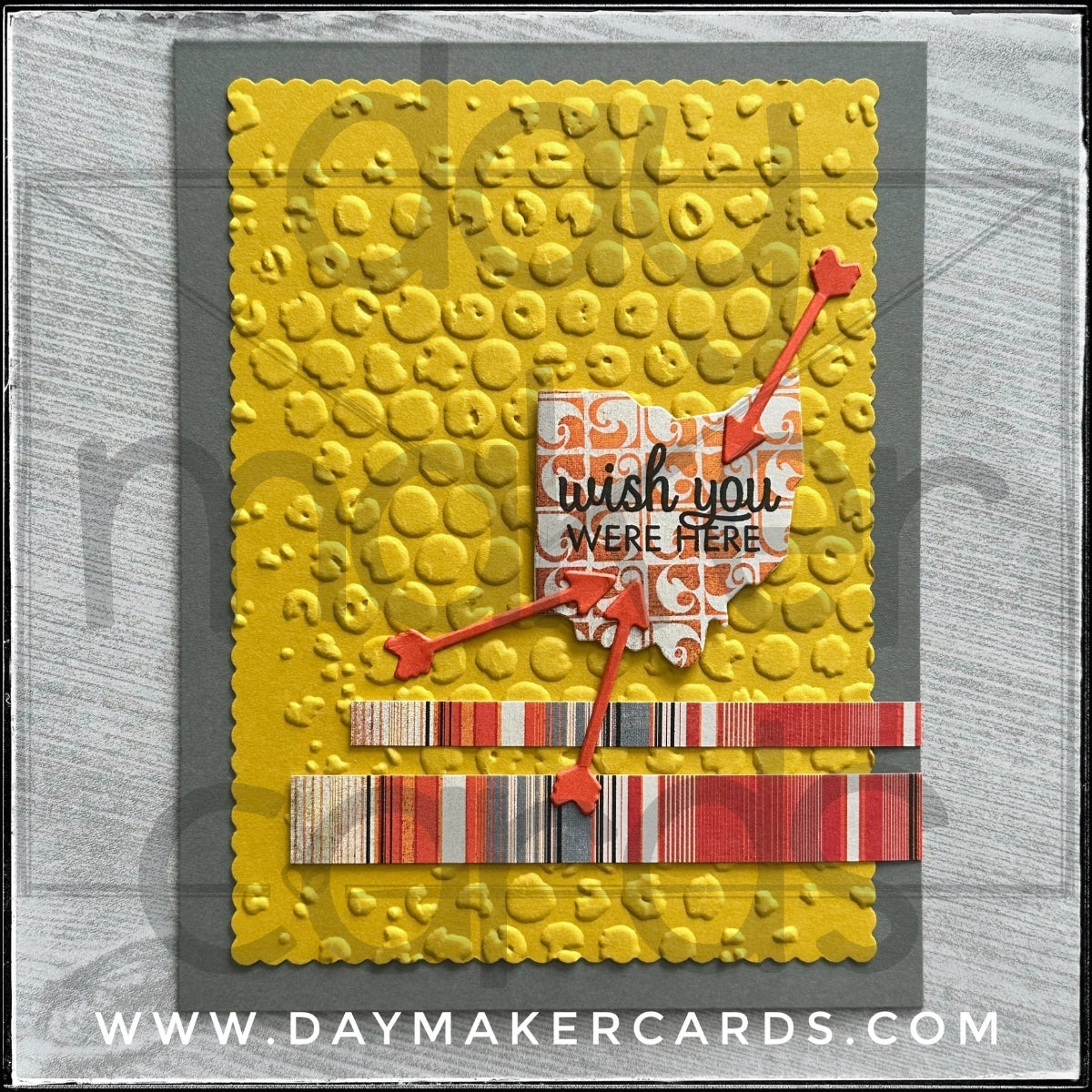 Wish You Were Here [Ohio] Handmade Card