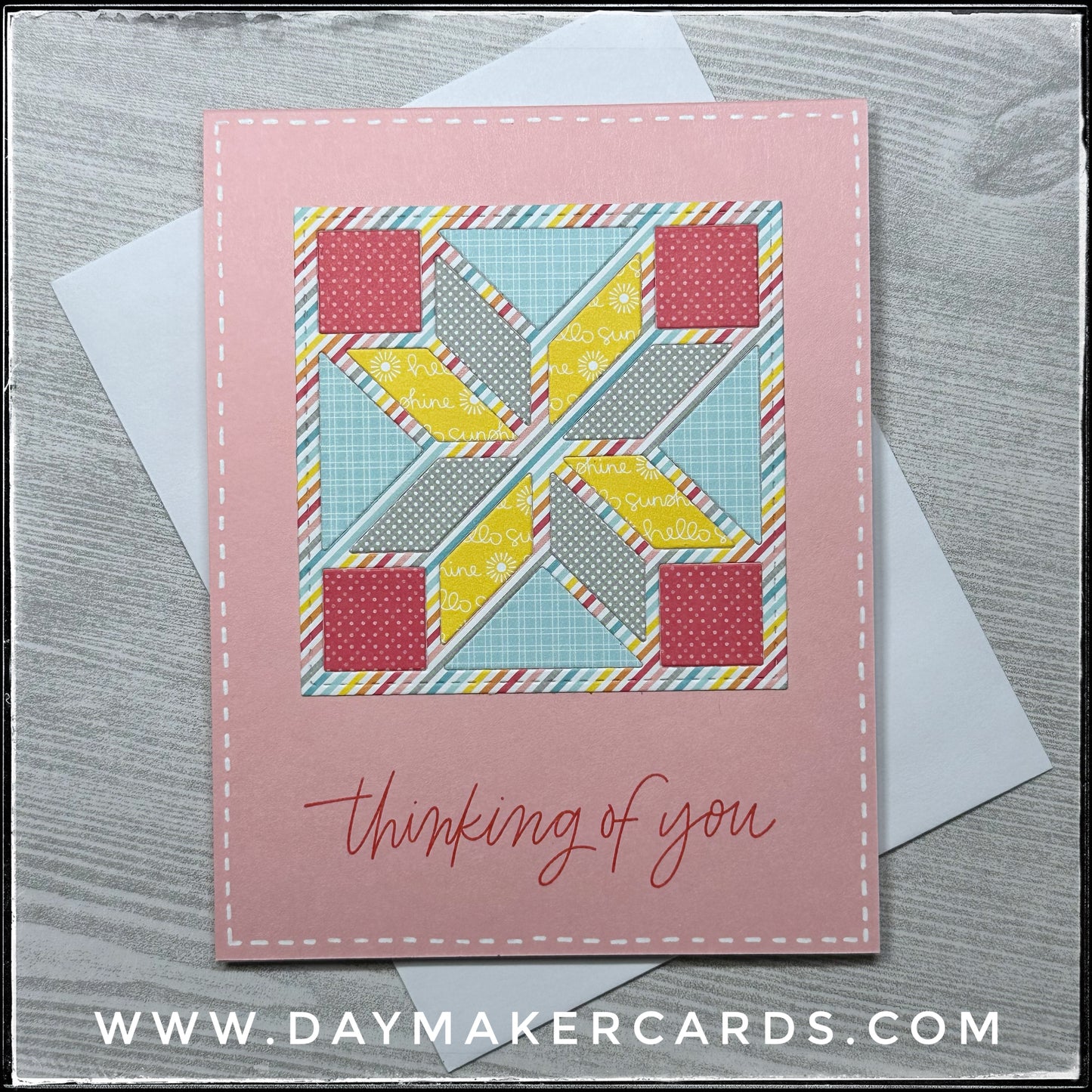 Thinking Of You [Quilted] Handmade Card