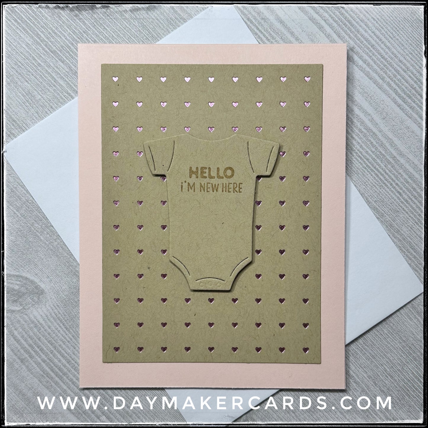 Hello - I'm New Here Handmade Card