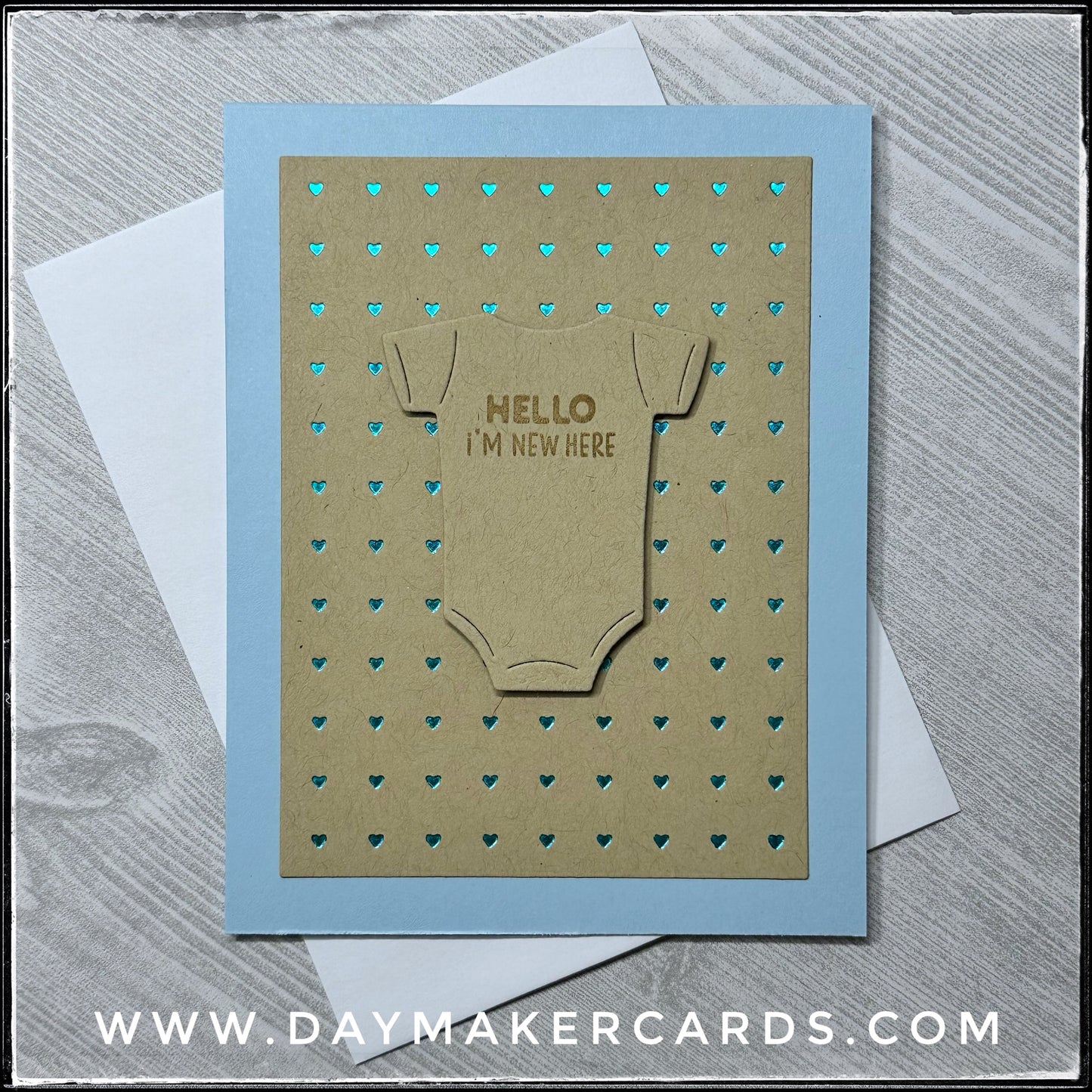 Hello - I'm New Here Handmade Card