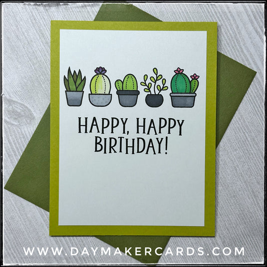 Happy, Happy Birthday Handmade Card