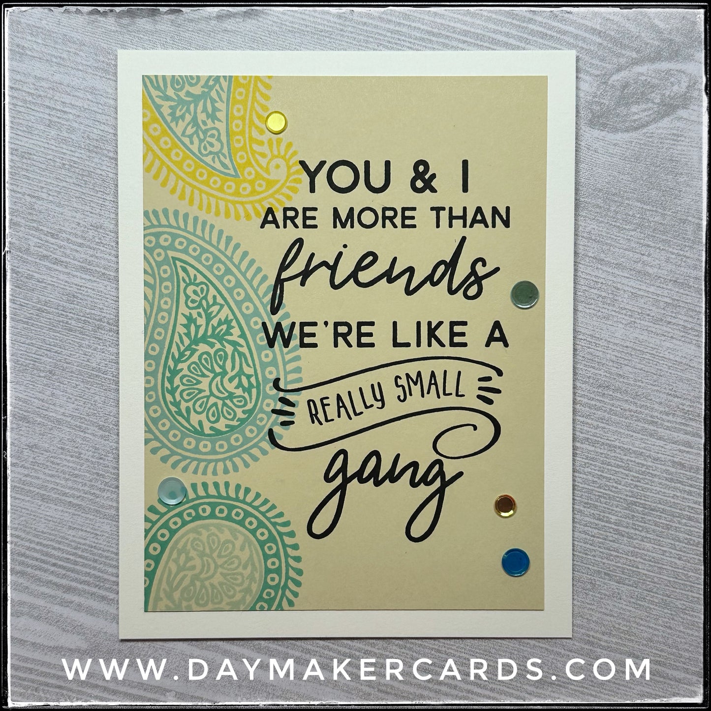 More Than Friends Handmade Card