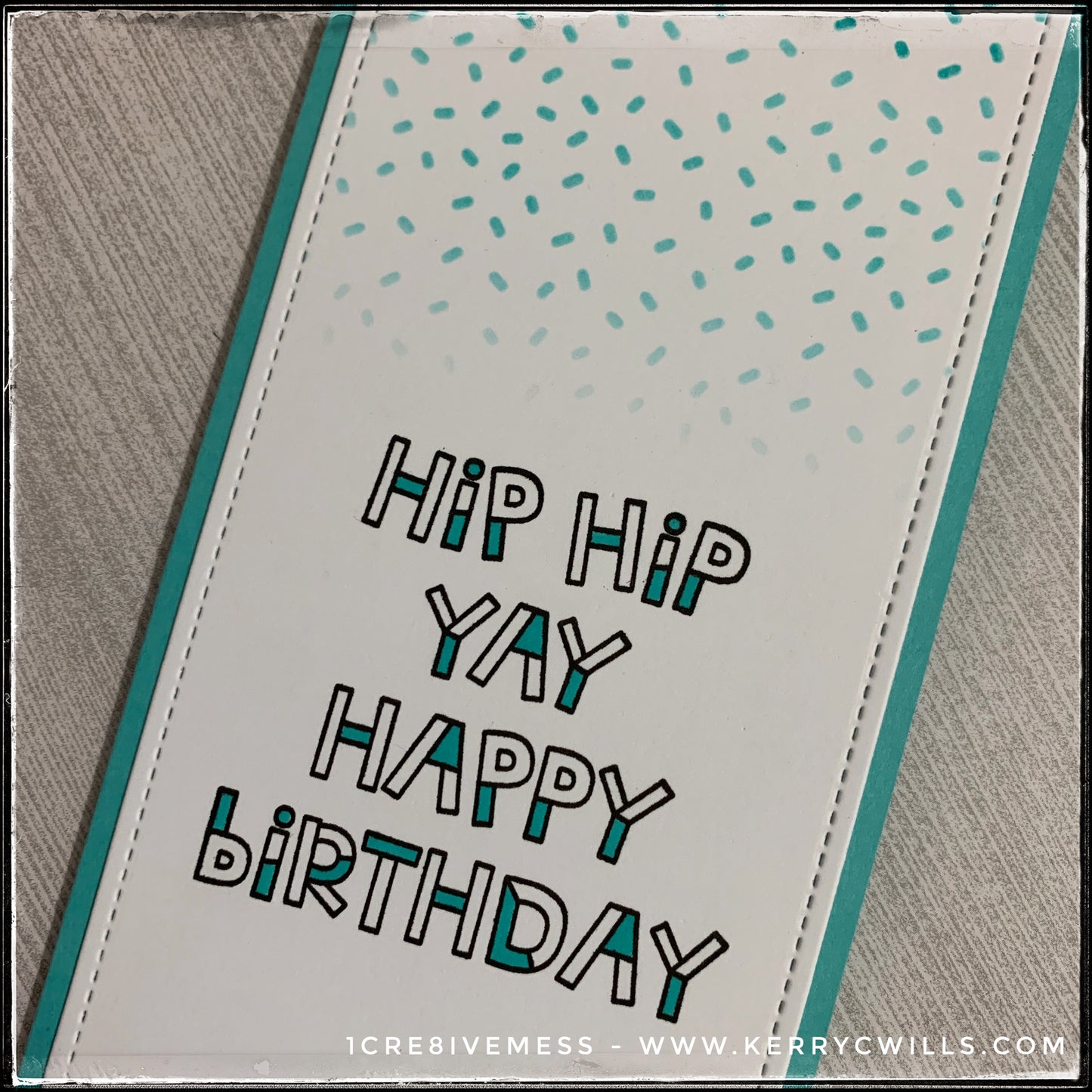 hip hip yay mini slimline handmade card